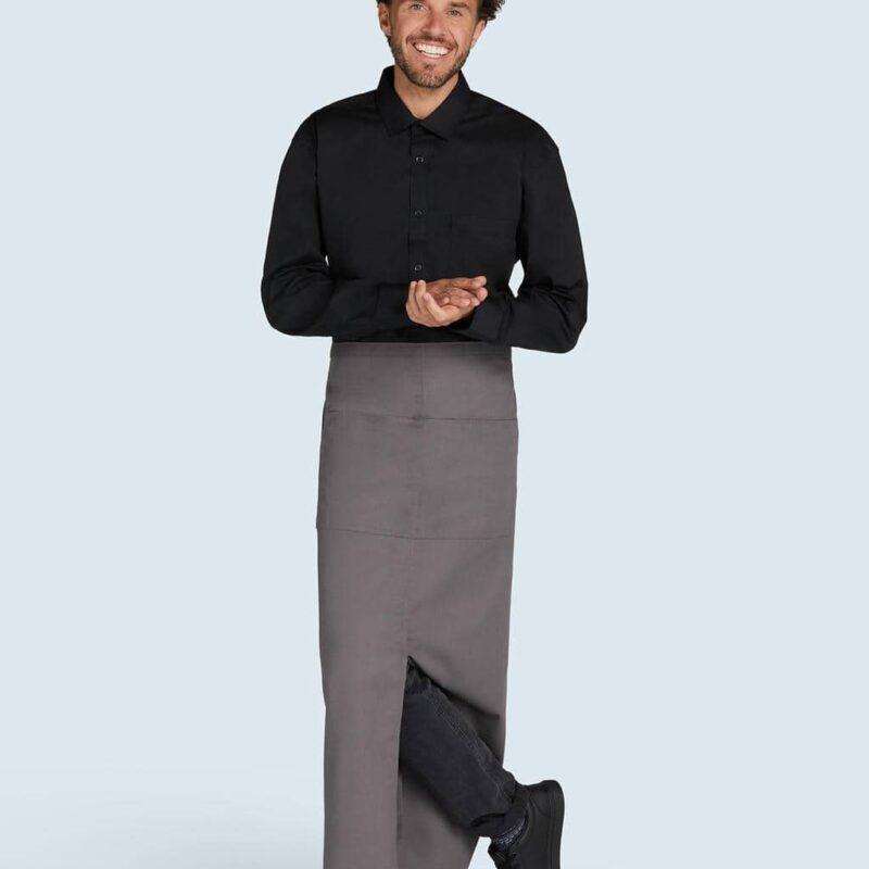 BERLIN Long Bistro Apron with Vent and Pocket